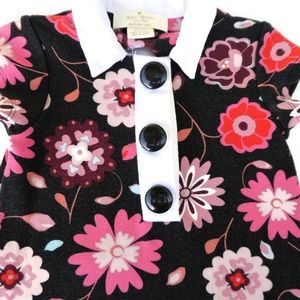Kate Spade Toddler Designer Dress Floral Button Snap Baby 12m